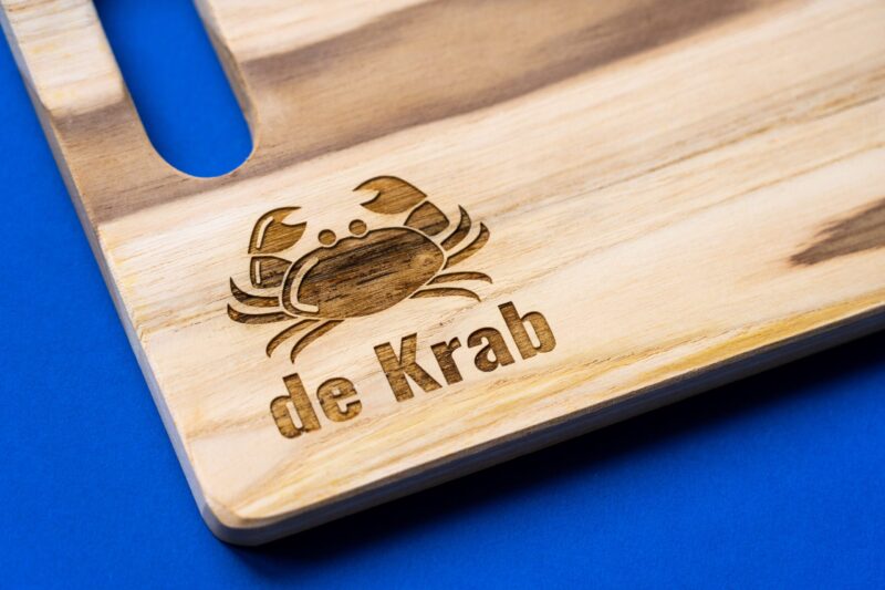 teak borrelplank met eigen logo