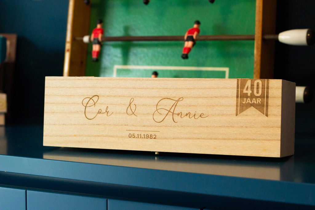 jubileum bruiloft cadeau 40 jaar eigen namen