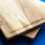 lasergasten houten teak borrelplank eigen tekst graveren