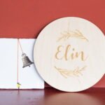 houten naambord rond met naam