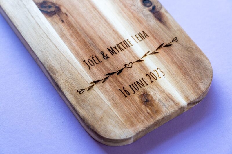 lasergasten borrelplank bruilof cadeau