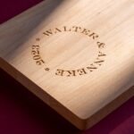 lasergasten beuken borrelplank cadeau bruiloft namen bruidspaar