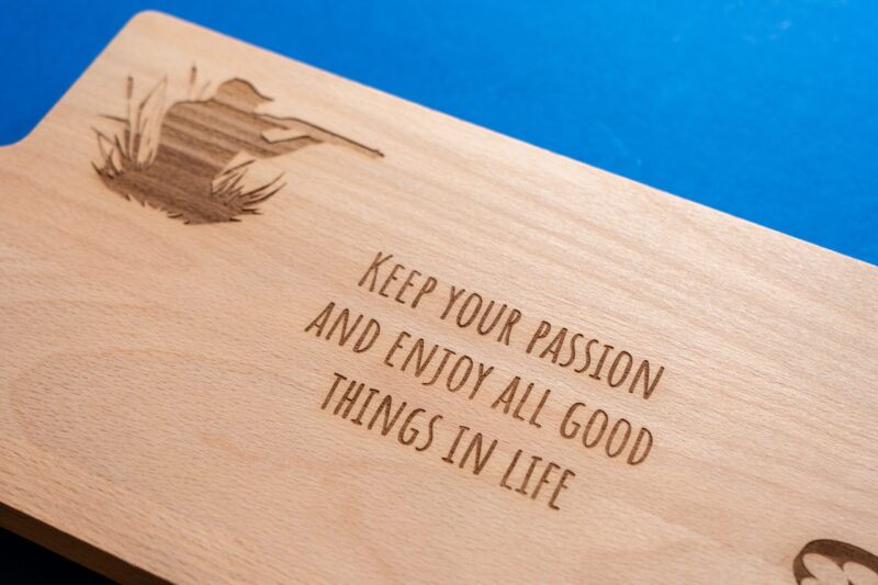 lasergasten beuken borrelplank persoonlijke boodschap