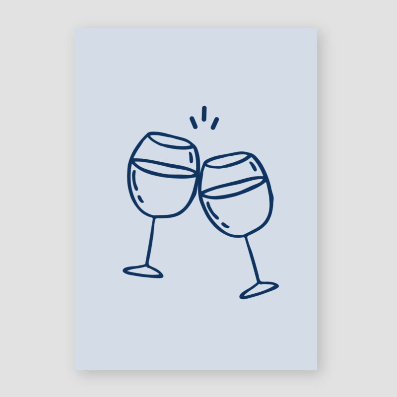 lasergasten cadeau wenskaart proost glazen