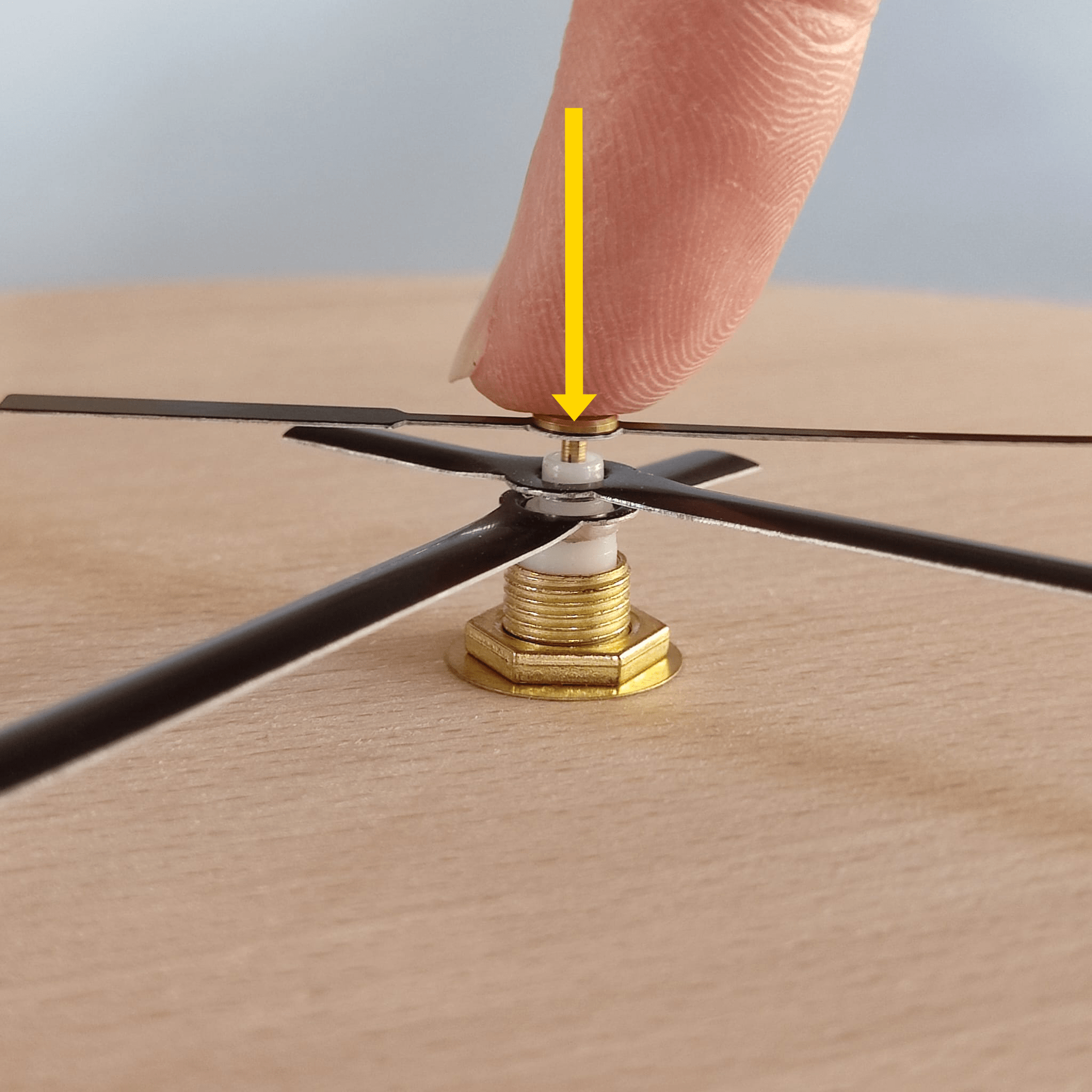 Druk deze voorzichtig aan en forceer dit niet.