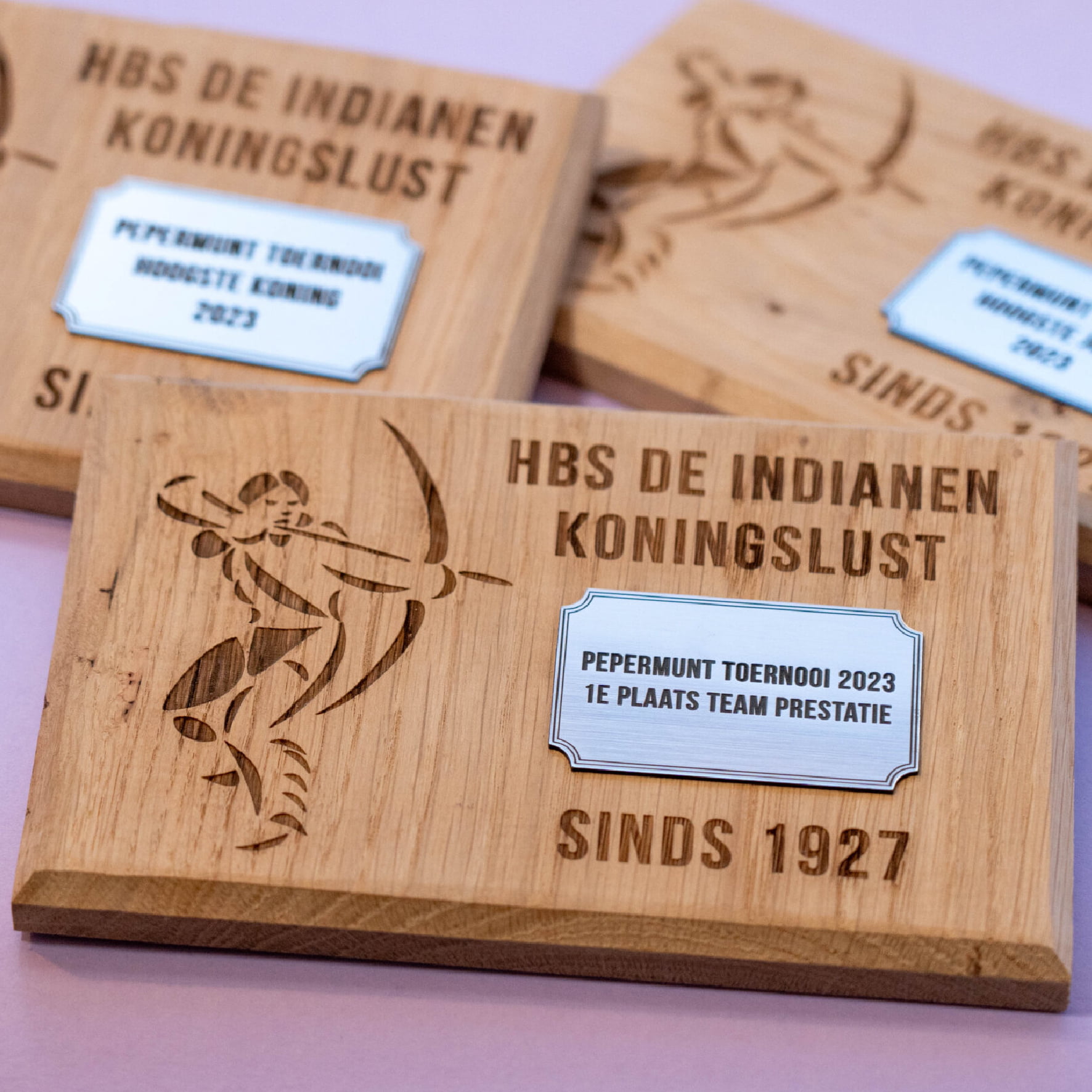 cadeau prins carnaval foto op hout