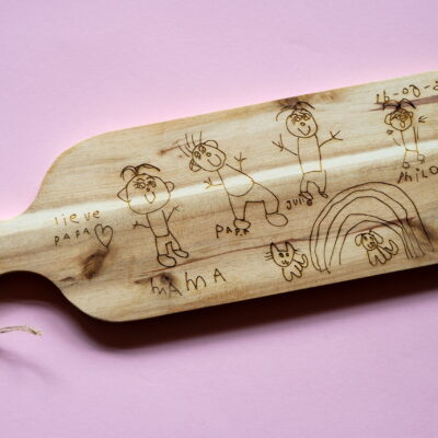 lasergasten origineel vaderdag cadeau met tekening van kinderen