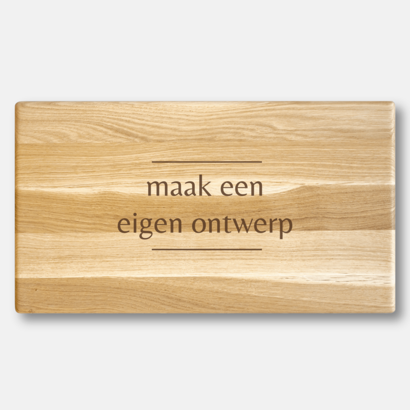 borrelplank graveren eigen ontwerp eiken afgeronde rand