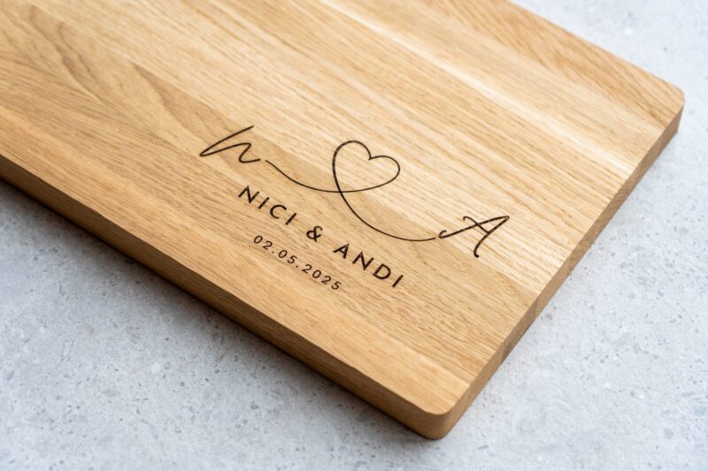 lasergasten borrelplank gravure cadeau bruiloft geschenk