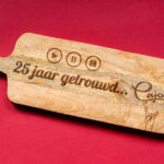 lasergasten mango borrelplank gravure huwelijk jubileum