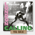 Eikenhouten vinyl platenstandaard met You Rock lasergravure - origineel muziekcadeau Lasergasten